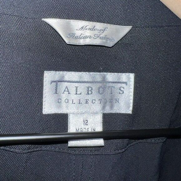 Talbots Collection Black Front Tie Jacket Size 12 - Picture 4 of 5